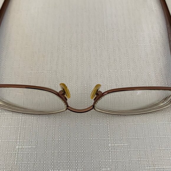COACH Oriana 1023 Tan Pink Full Rim Eyeglass Frames Only with Case - Picture 7 of 16